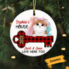 Personalized Christmas Cat House Circle Ornament AG302 24O58 1