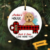 Personalized Christmas Dog Home Circle Ornament AG301 24O58 thumb 1