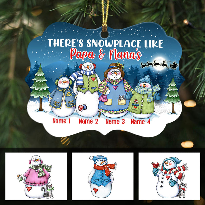 Personalized Snowman Grandparent Christmas Benelux Ornament AG303 95O34 1