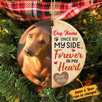 Personalized Forever In My Heart Dog Memo Circle Ornament SB91 23O36 thumb 1