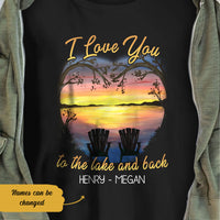 Personalized Lake Husband Wife T Shirt JL22 85O58 thumb 1