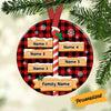 Personalized Family Christmas Pole Circle Ornament SB11 95O53 1