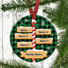 Personalized Family Christmas Pole Circle Ornament SB11 95O53 1