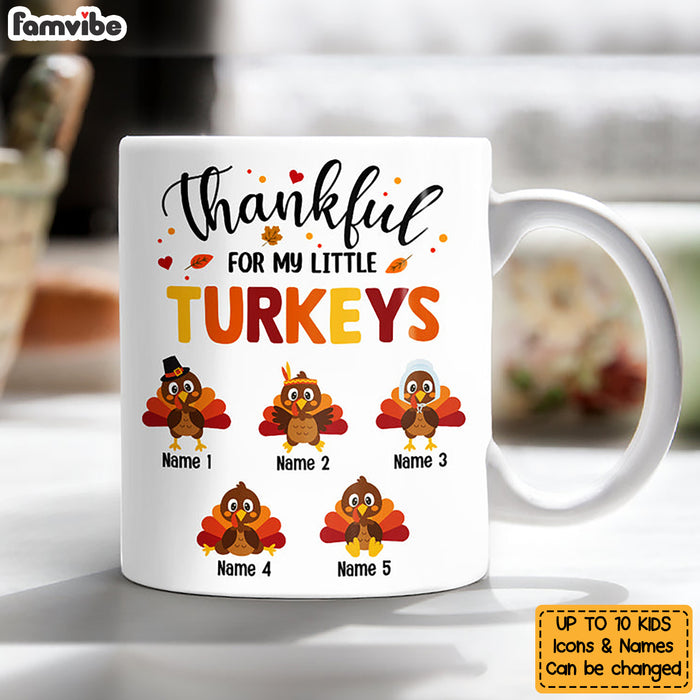 Personalized Mom Grandma Turkey Fall Halloween Mug AG128 95O47 1