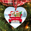 Personalized Dog Christmas Red Truck Heart Ornament AG313 81O34 thumb 1