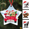 Personalized Dog Christmas Red Truck Star Ornament AG313 81O34 thumb 1