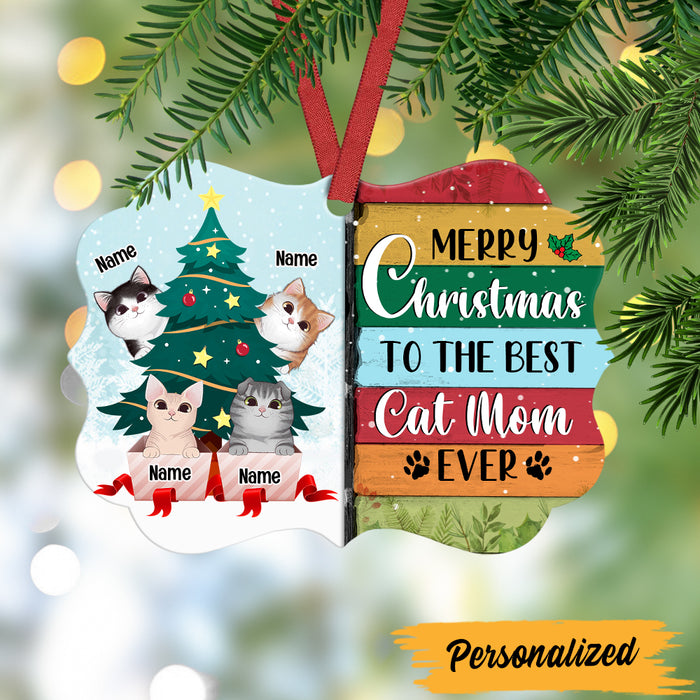 Personalized Cat Mom Christmas Benelux Ornament AG311 95O47 1