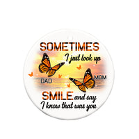 Butterfly Memorial Gift For Loss Of Mom Dad Christmas In Heaven Tree Decorations Circle Ornament AG3014 65O16 thumb 1