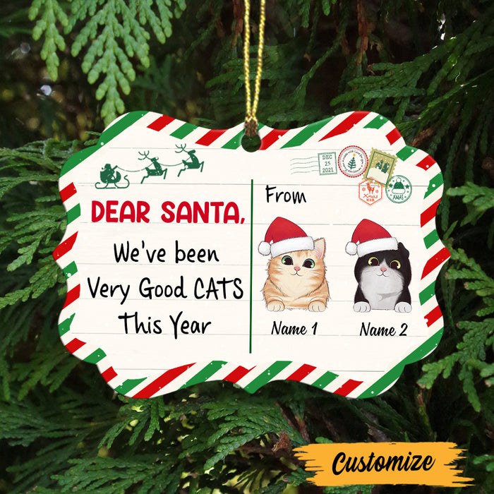 Personalized Cat Christmas Santa Benelux Ornament SB12 87O47 1