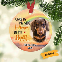 Personalized Dog Memo In My Heart Circle Ornament SB12 95O58 thumb 1