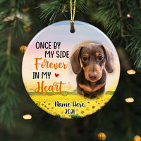 Personalized Dog Memo In My Heart Circle Ornament SB12 95O58 thumb 1