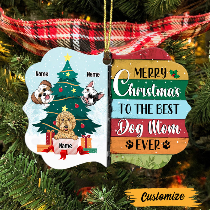 Personalized Dog Mom Christmas Benelux Ornament SB13 95O47 1