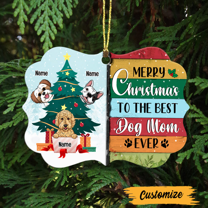 Personalized Dog Mom Christmas Benelux Ornament SB13 95O47 1