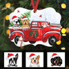 Personalized Dog Red Truck Christmas Benelux Ornament SB13 87O57 1