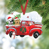 Personalized Dog Red Truck Christmas Benelux Ornament SB13 87O57 thumb 1