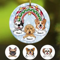 Personalized Dog Memo Christmas Circle Ornament SB11 24O53 thumb 1
