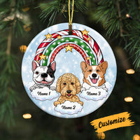Personalized Dog Memo Christmas Circle Ornament SB11 24O53 thumb 1