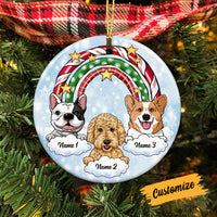 Personalized Dog Memo Christmas Circle Ornament SB11 24O53 thumb 1