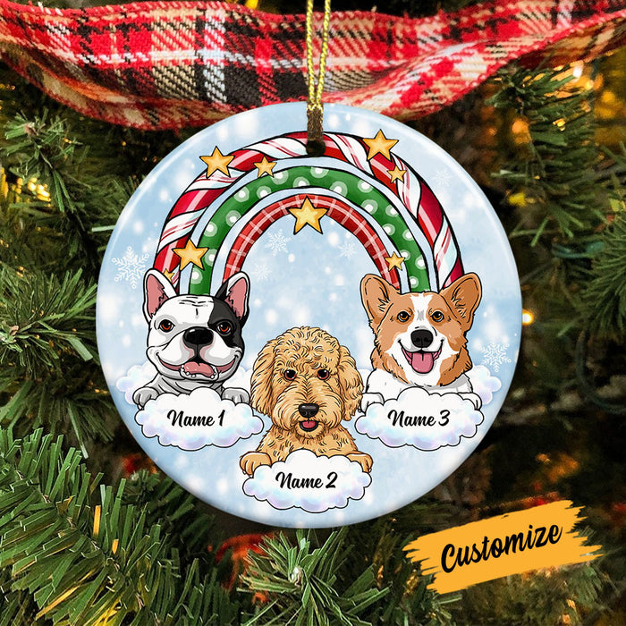 Personalized Dog Memo Christmas Circle Ornament SB11 24O53 1
