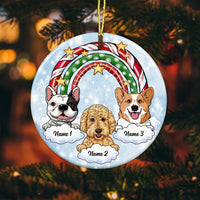 Personalized Dog Memo Christmas Circle Ornament SB11 24O53 thumb 1