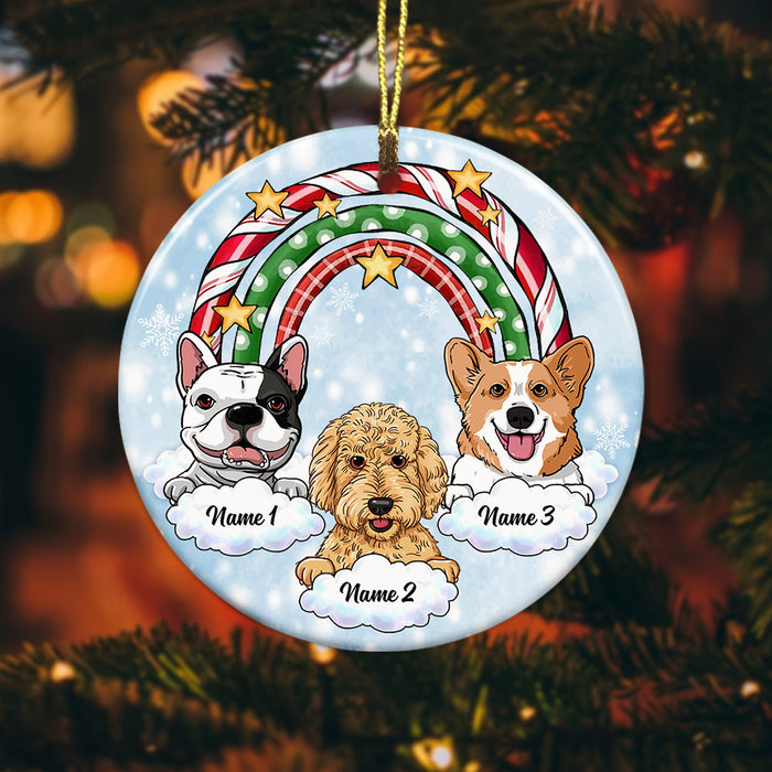 Personalized Dog Memo Christmas Circle Ornament SB11 24O53 1