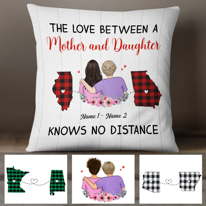 Personalized Mom Daughter Long Distance Pillow SB65 85O57 (Insert Included) 1