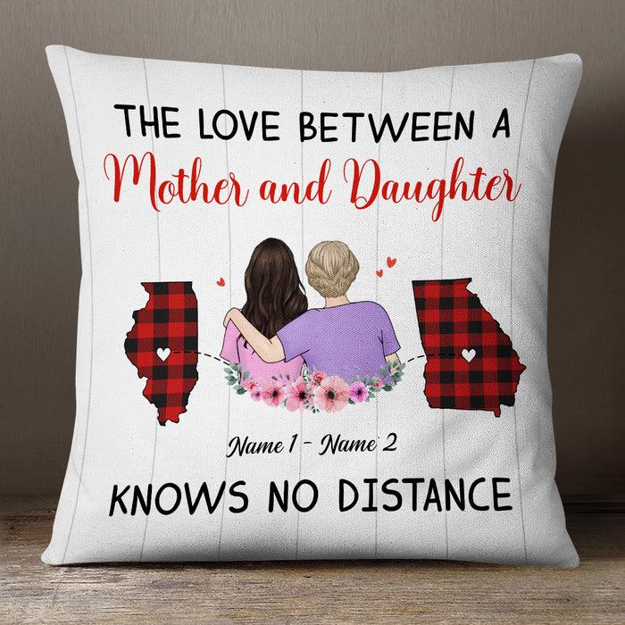 Personalized Mom Daughter Long Distance Pillow SB65 85O57 (Insert Included) 1