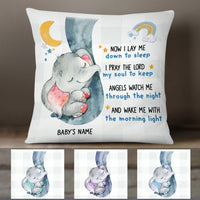 Personalized Elephant Baby Sleep Prayer Pillow SB41 85O58 (Insert Included) thumb 1
