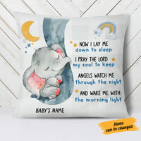 Personalized Elephant Baby Sleep Prayer Pillow SB41 85O58 (Insert Included) thumb 1