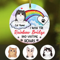 Personalized Cat Memo Rainbow Bridge Circle Ornament SB14 95O57 thumb 1
