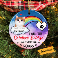 Personalized Cat Memo Rainbow Bridge Circle Ornament SB14 95O57 thumb 1