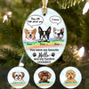 Personalized Memo Dog Oval Ornament SB41 30O58 1