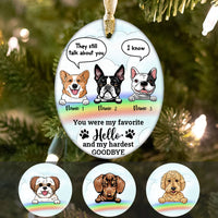 Personalized Memo Dog Oval Ornament SB41 30O58 thumb 1
