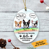 Personalized Memo Dog Oval Ornament SB41 30O58 thumb 1
