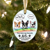Personalized Memo Dog Oval Ornament SB41 30O58 1