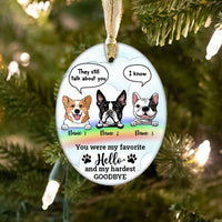 Personalized Memo Dog Oval Ornament SB41 30O58 thumb 1