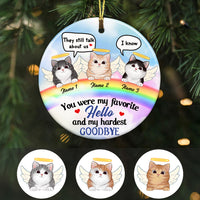 Personalized Cat Memo Circle Ornament SB71 30O36 thumb 1