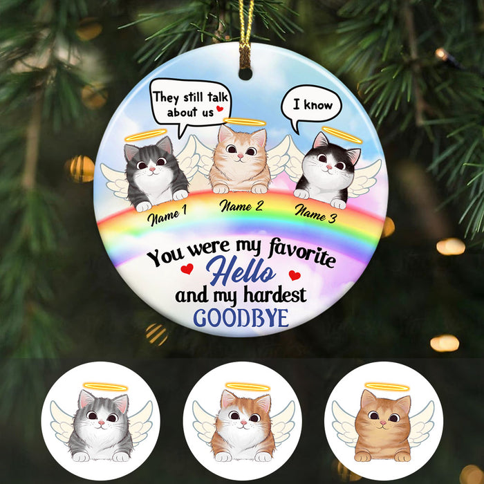 Personalized Cat Memo Circle Ornament SB71 30O36 1