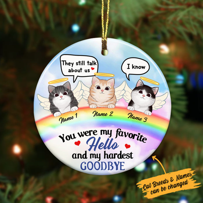 Personalized Cat Memo Circle Ornament SB71 30O36 1
