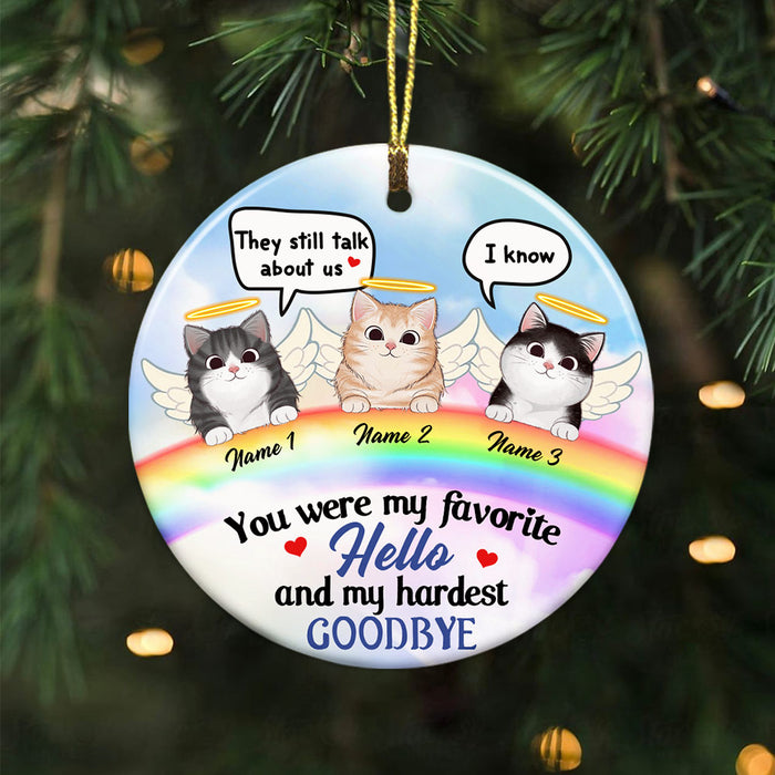 Personalized Cat Memo Circle Ornament SB71 30O36 1