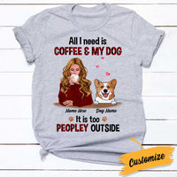 Personalized Dog Mom Coffee Peopley T Shirt SB32 81O34 thumb 1