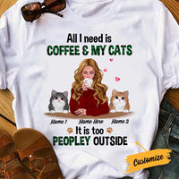 Personalized Cat Mom Coffee Peopley T Shirt SB31 81O34 thumb 1