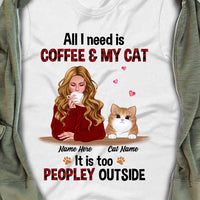 Personalized Cat Mom Coffee Peopley T Shirt SB31 81O34 thumb 1