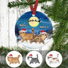 Personalized Cat Walking Christmas Circle Ornament SB43 87O36 1