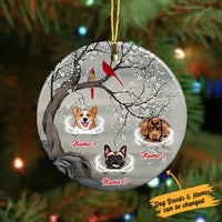 Personalized Dog Memo In Our Heart Circle Ornament SB63 95O36 thumb 1