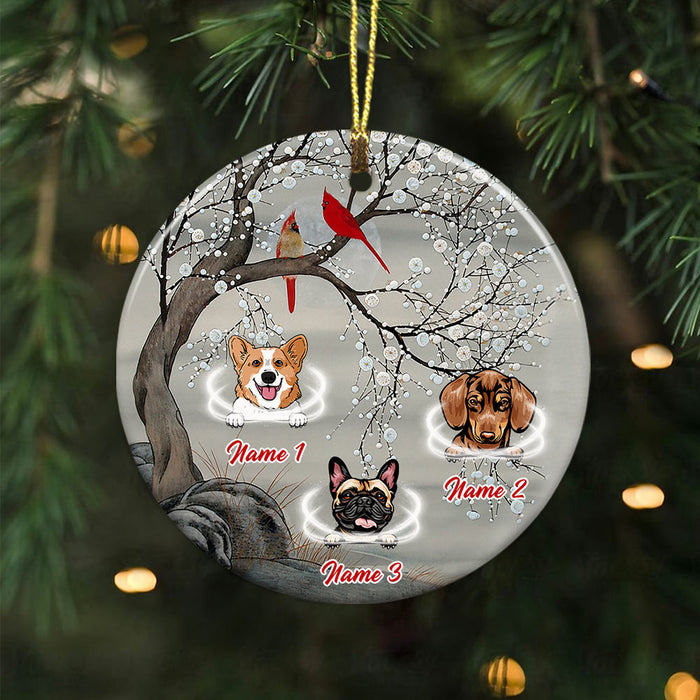 Personalized Dog Memo In Our Heart Circle Ornament SB63 95O36 1