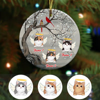 Personalized Cat Memo In Our Heart Circle Ornament SB72 95O36 thumb 1