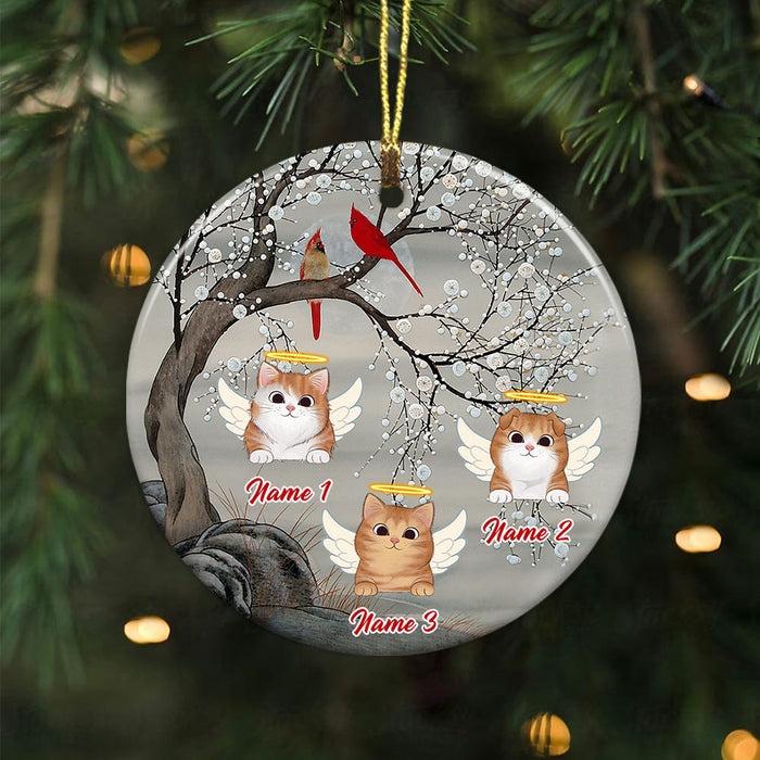 Personalized Cat Memo In Our Heart Circle Ornament SB72 95O36 1