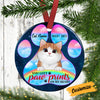 Personalized Cat Memo Paw Prints Circle Ornament SB72 26O53 1