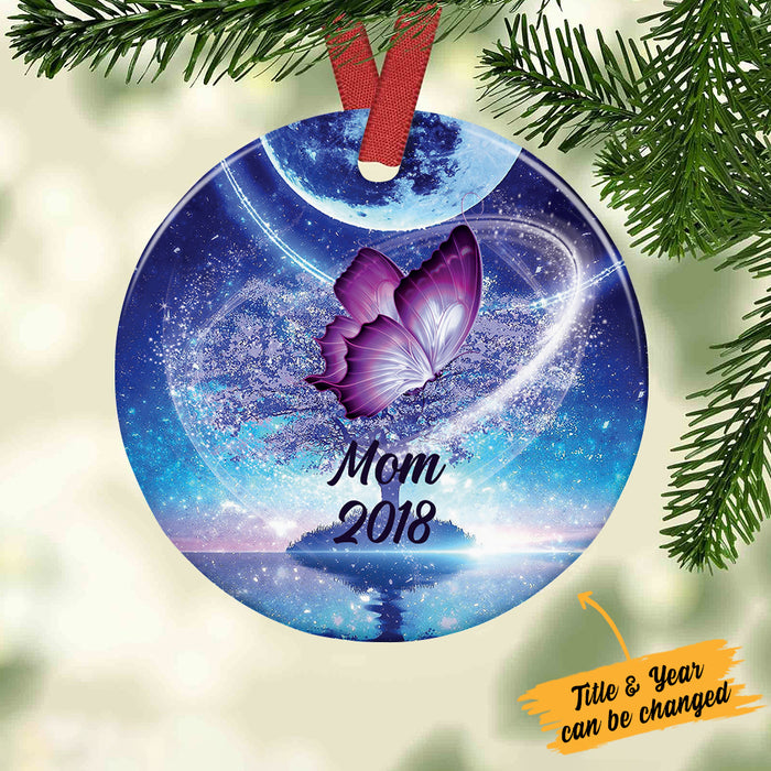 Personalized Butterfly Memo Circle Ornament SB62 87O36 1